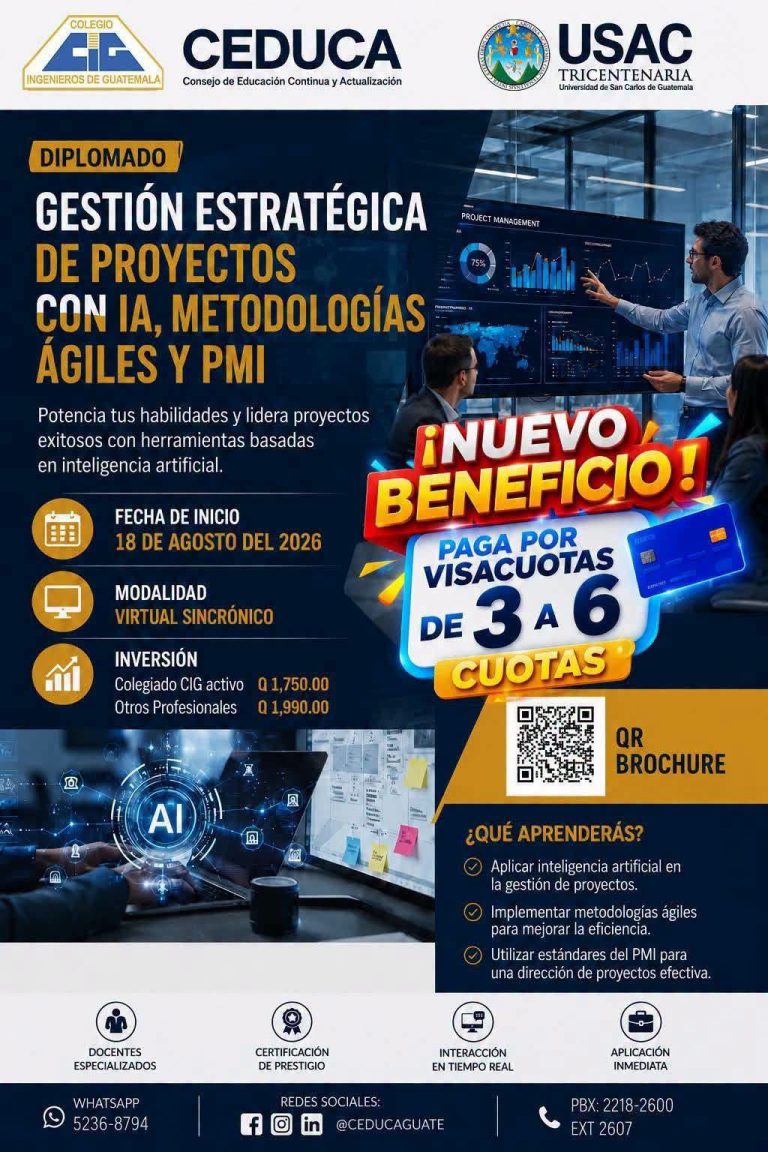 Diplomado en Gestión Estratégica de Proyectos con IA, Metodologías Ágiles y PMI